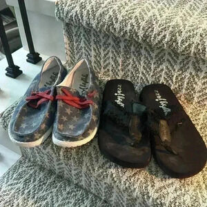 Gypsy Jazz Starry Blue and Black Shoe Set